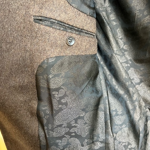 Barcelino San Francisco cashmere brown suit blazer men’s L 41 - Picture 8 of 11